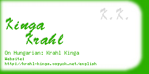 kinga krahl business card